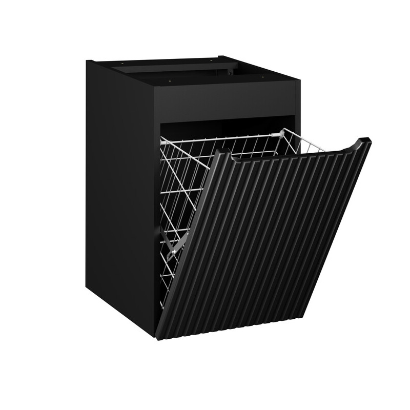 Meuble latéral NOVA BLACK – 40 cm avec panier à linge intégré